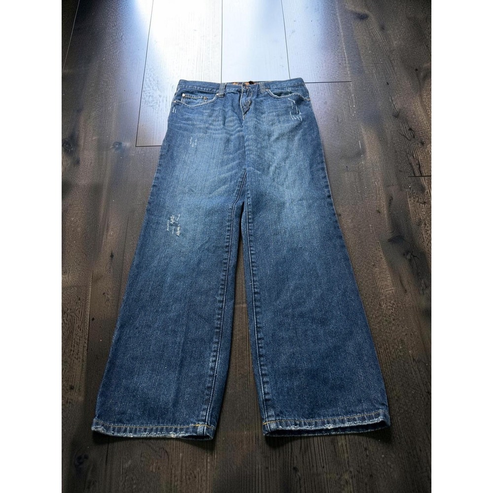 American Rag Smith Fit Straight Leg Jeans Mens 30x32 Med Wash Distressed Denim
